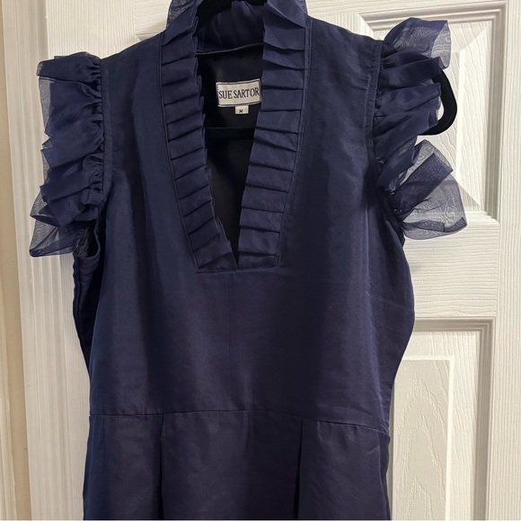🌟SUE SARTOR🌟 Navy Formal Firenze Dress - Picture 8 of 10